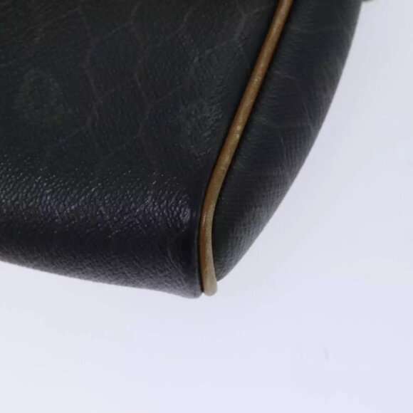 Christian Dior Honeycomb Canvas Shoulder Bag PVC Leather Black Auth 90814 - Picture 5 of 16